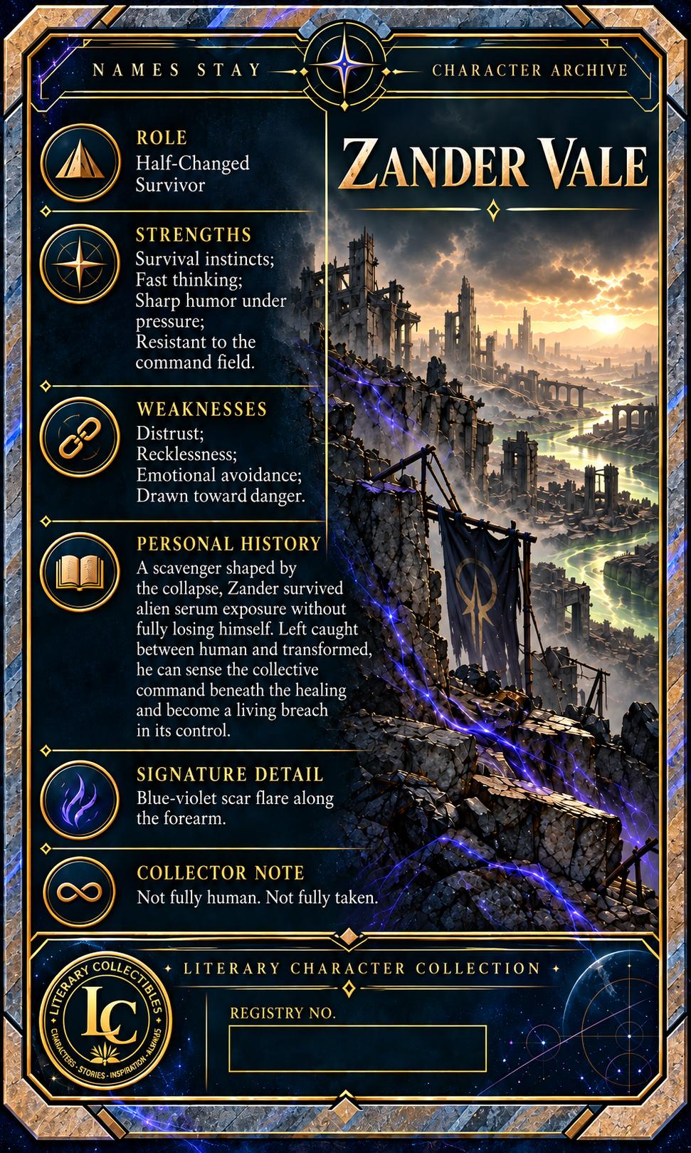 Zander Vale collectible back